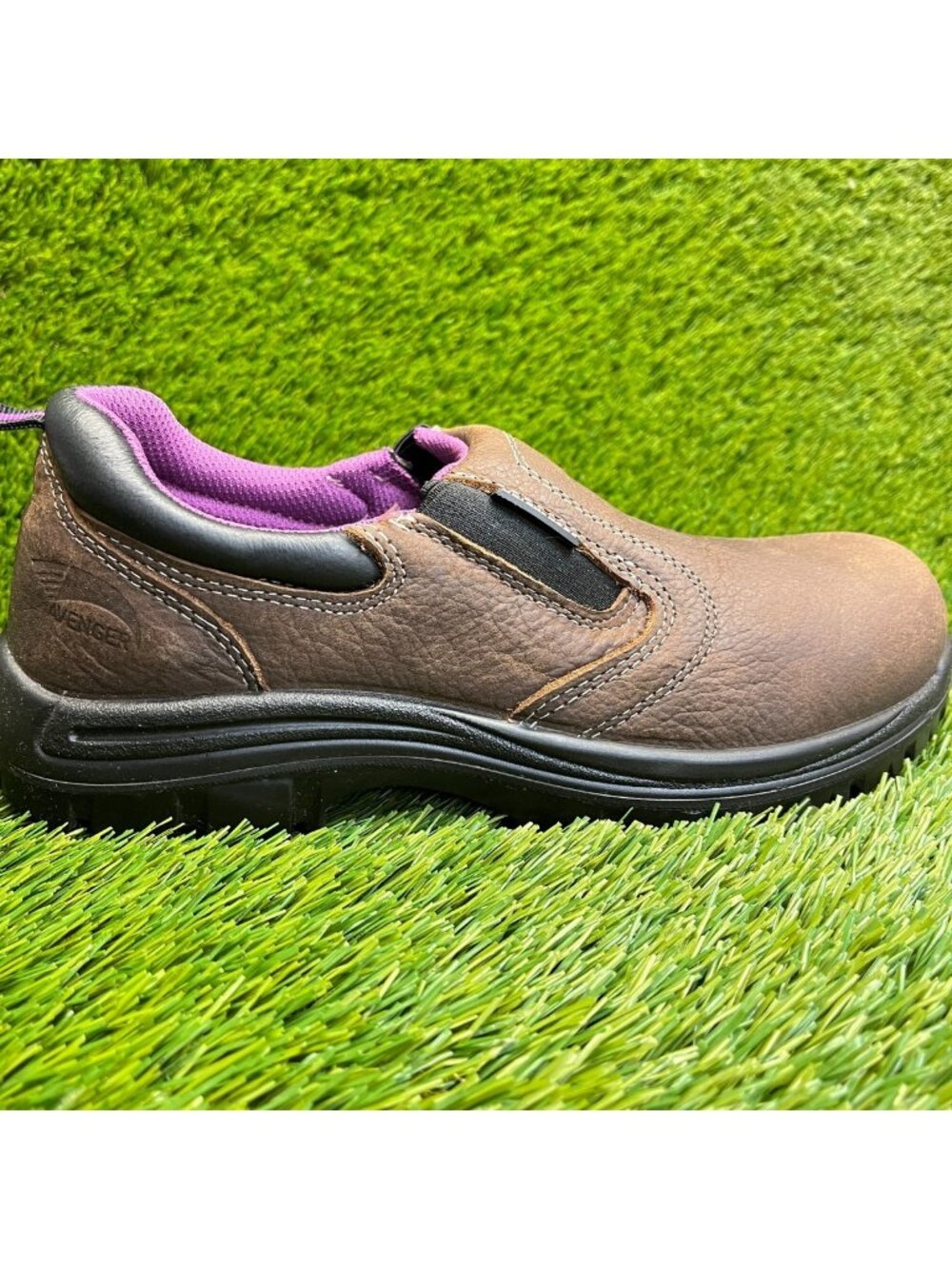 Avenger Foreman Womens Size 9 Brown Leather Composite Toe Safety Work Shoes
